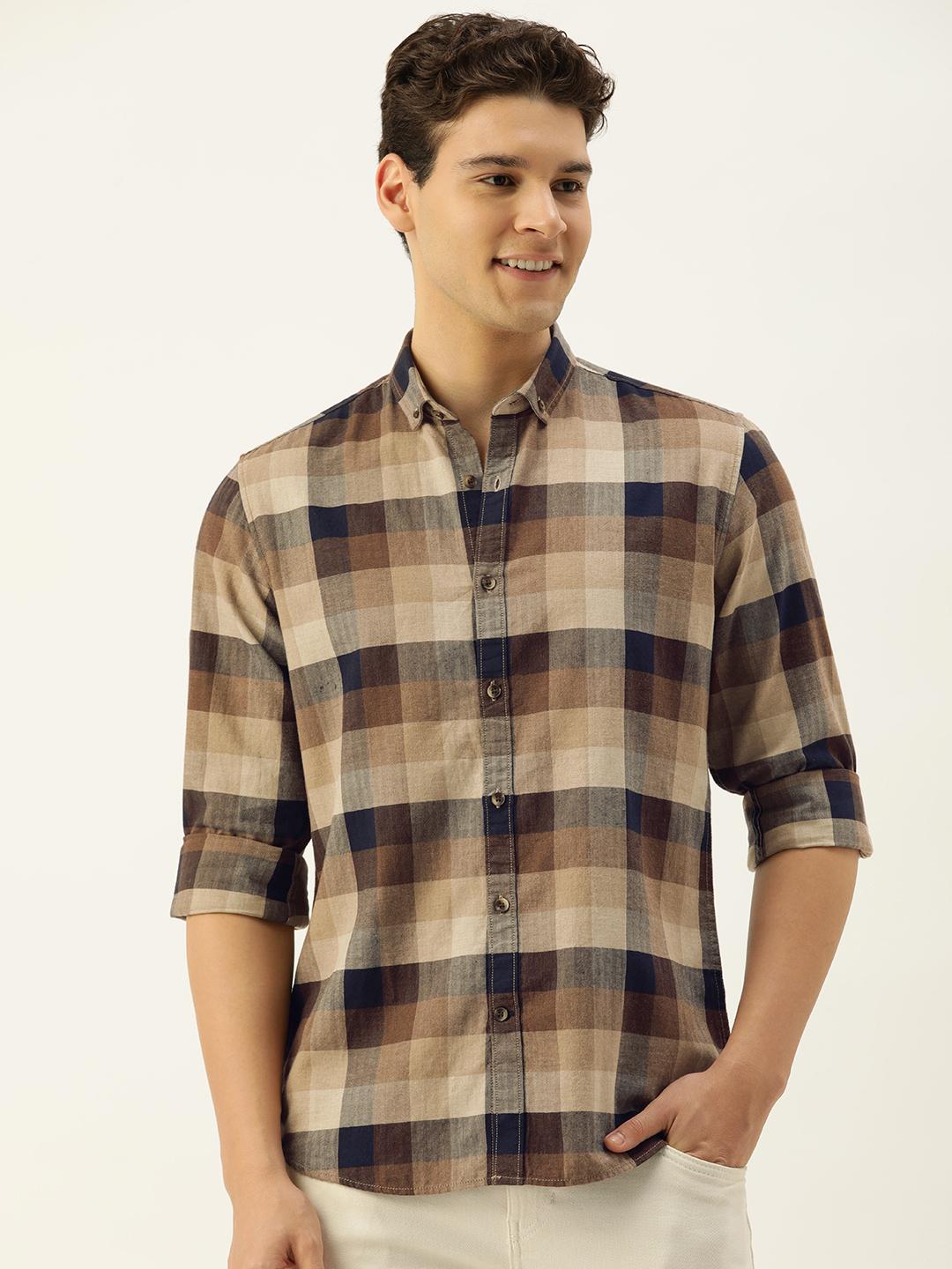 Mast & Harbour Men Standard Buffalo Checked Casual Cotton Shirt