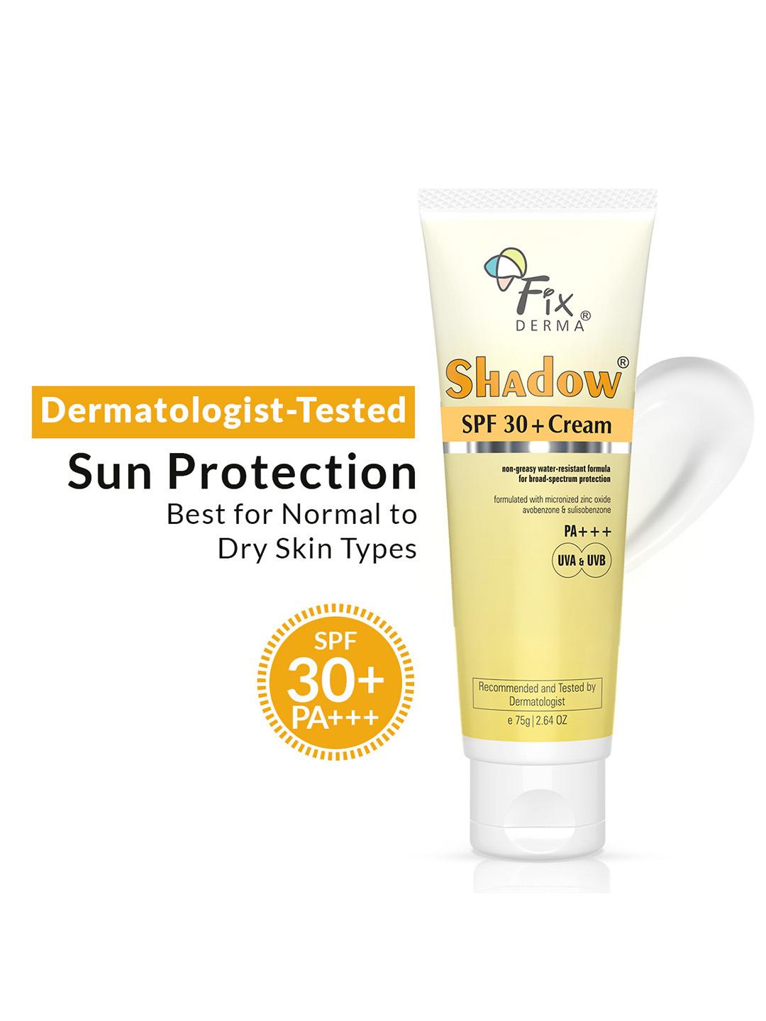 Buy FIXDERMA Shadow Sunscreen SPF 30+ PA+++ Cream For Dry Skin No White Cast 75g - - Personal Care for Unisex