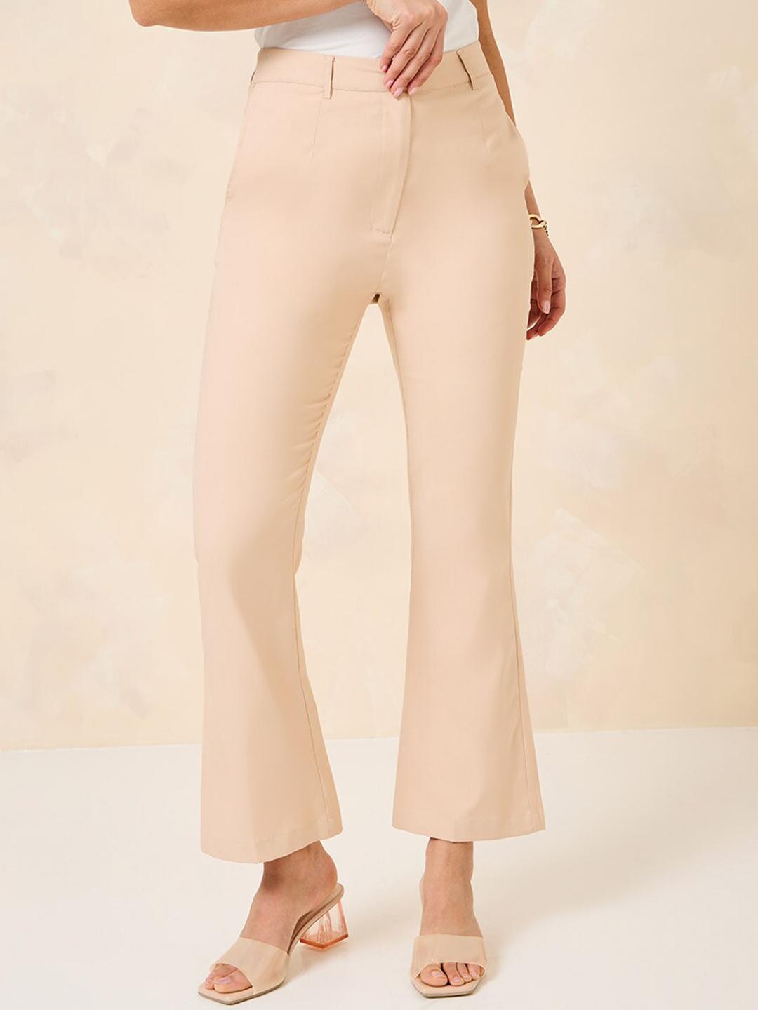Women Rust Bootcut Regular Fit High-Rise Trouser