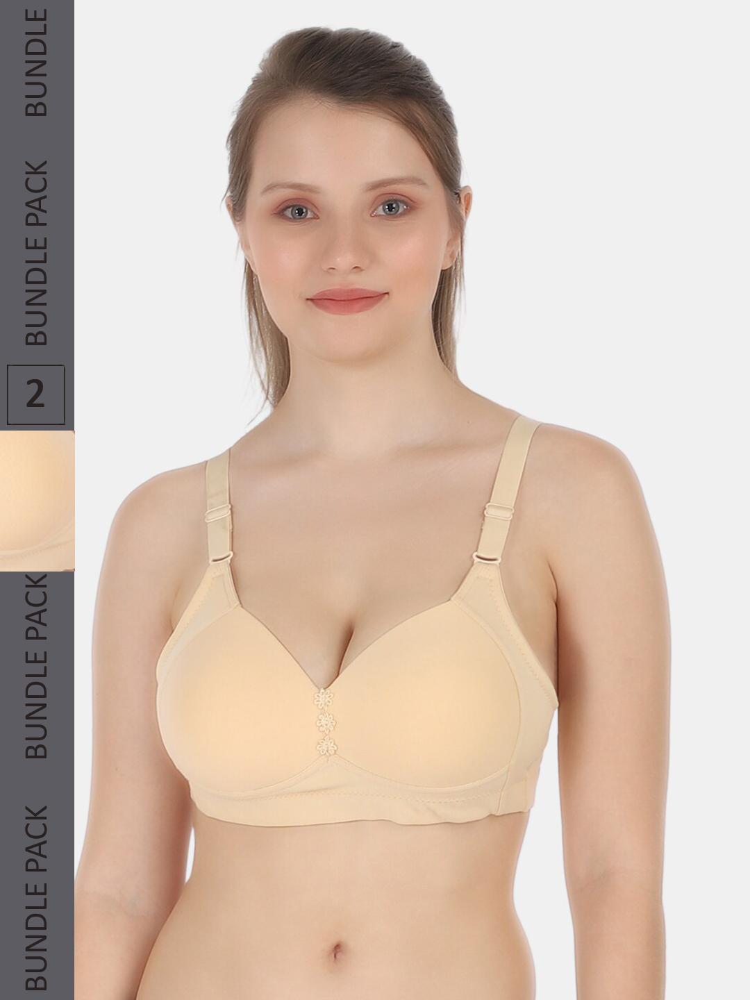 Buy Tweens Pack Of 2 Lite Wite Minimiser Support Medium Padded Cotton Spandex Bra -  - Apparel for Women
