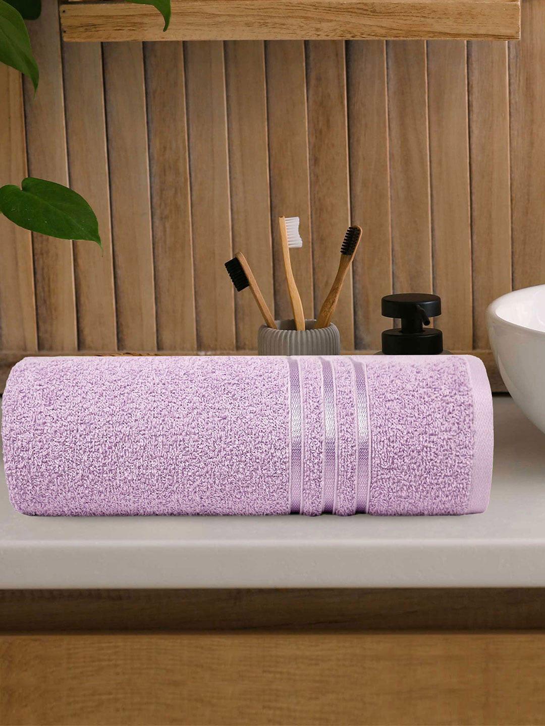 Buy MYTRIDENT Purple 400 GSM Pure Cotton Bath Towel - - Home for Unisex
