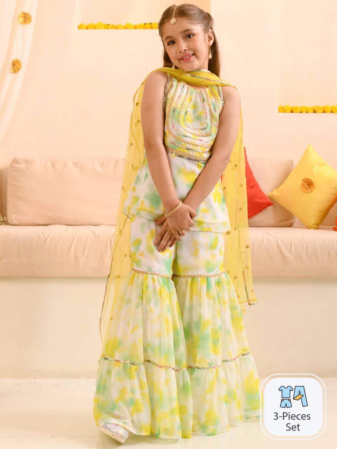 pspeaches – Girls Dyed Kurta Set