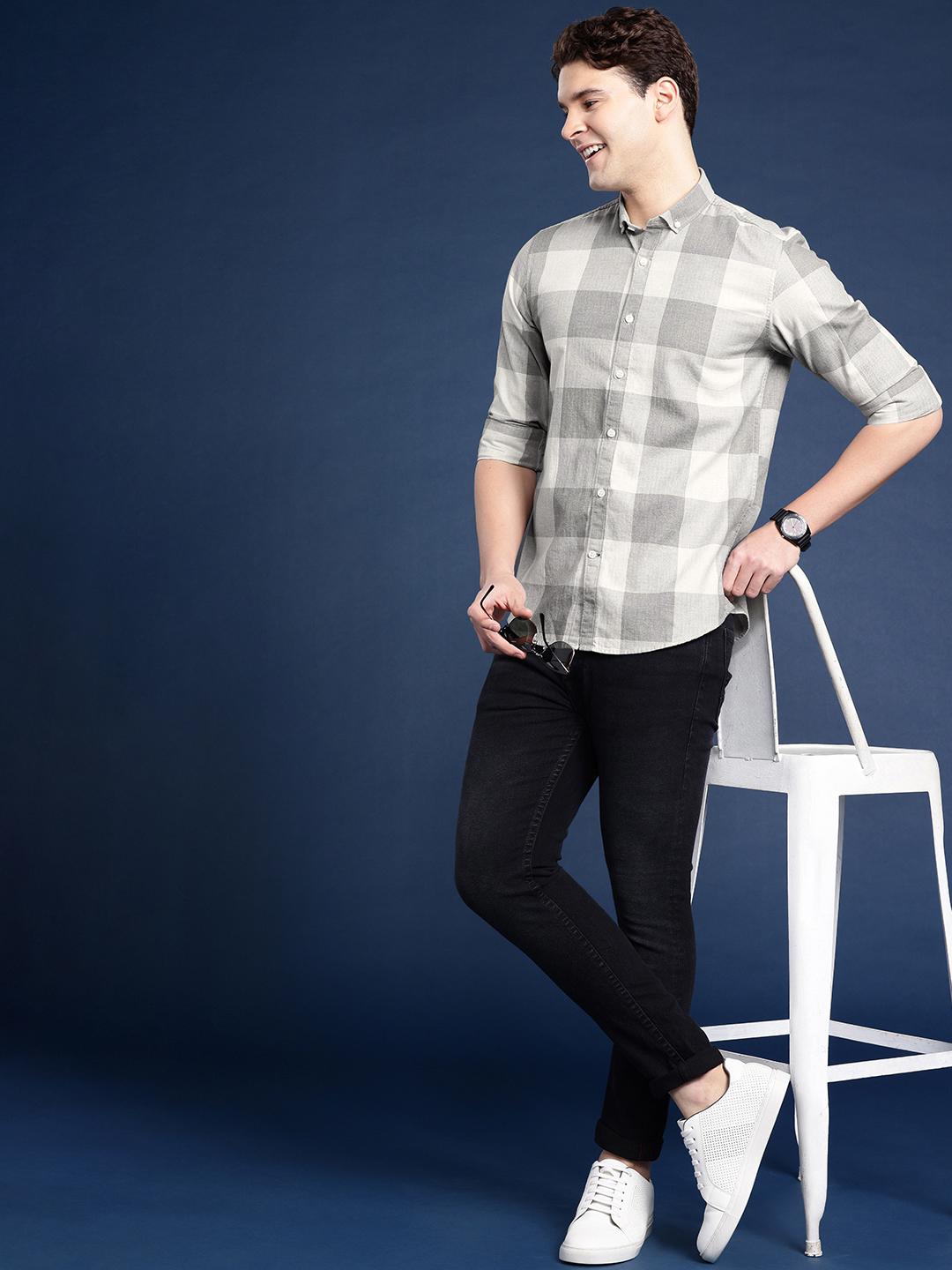 Mast & Harbour Men Standard Opaque Checked Casual Shirt