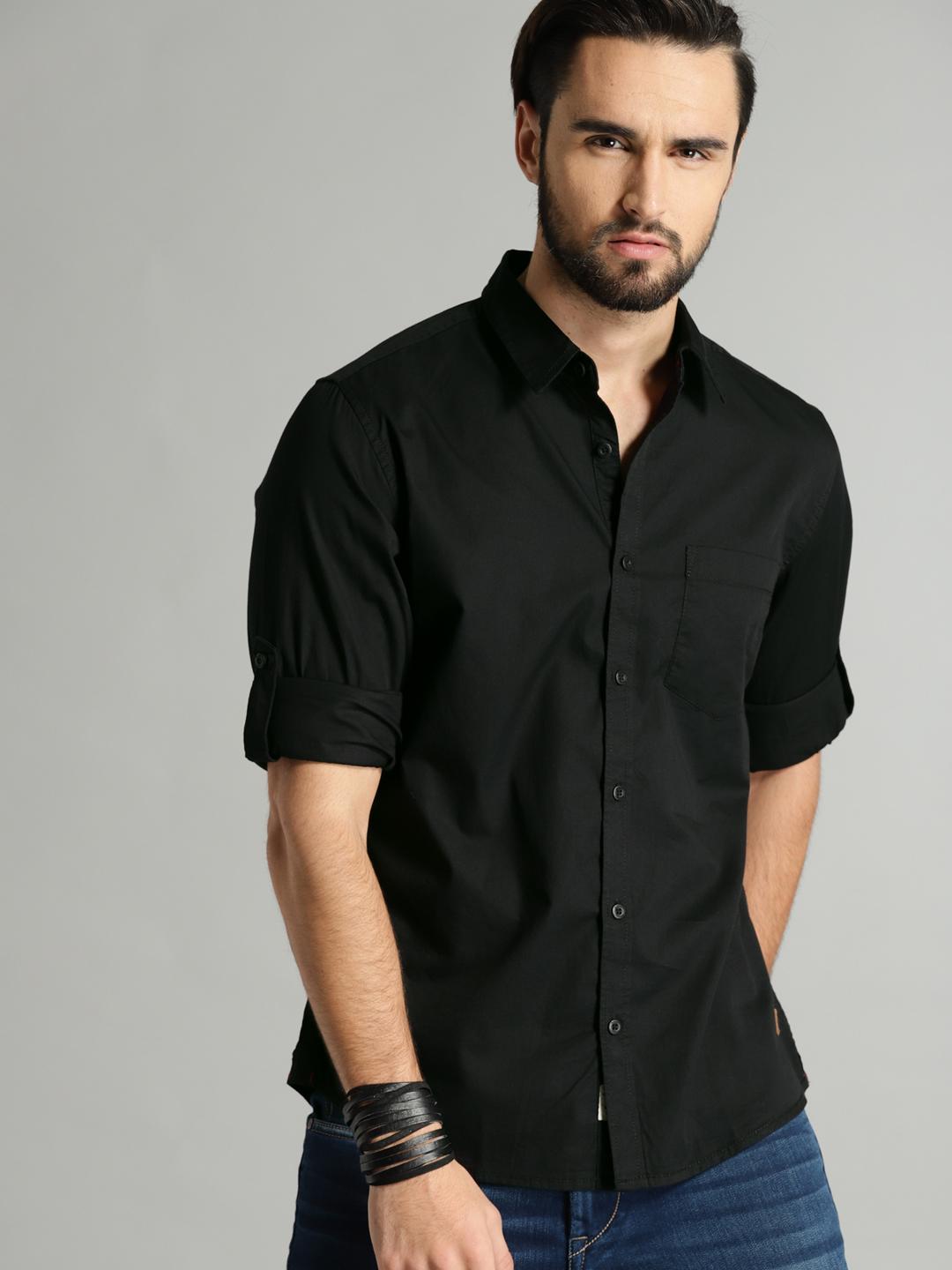 Roadster Time Travlr Men Black Casual Shirt - Image 1
