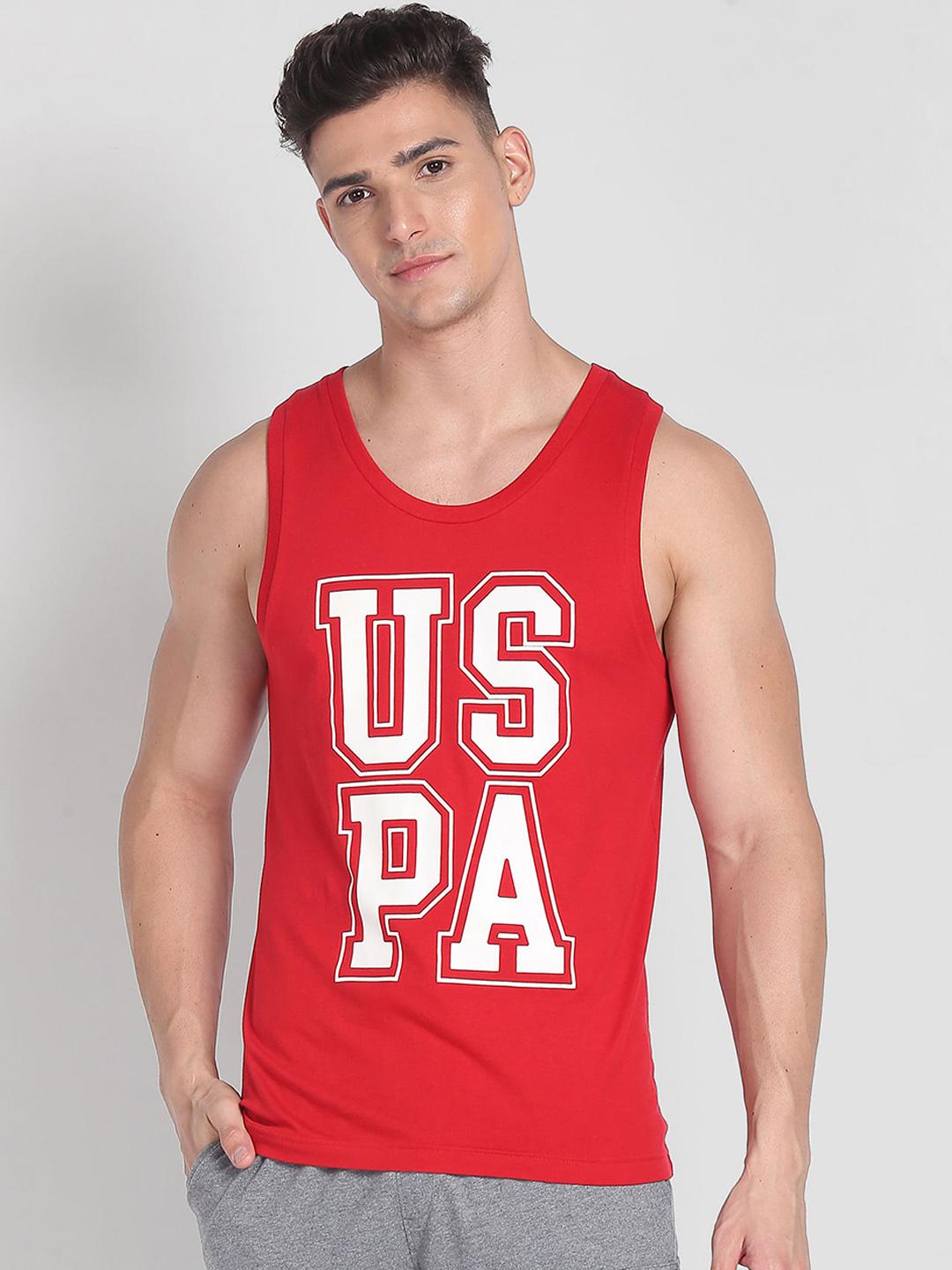 Buy U.S. Polo Assn. Brand Logo Printed Pure Cotton IYBD Innerwear Vests ...