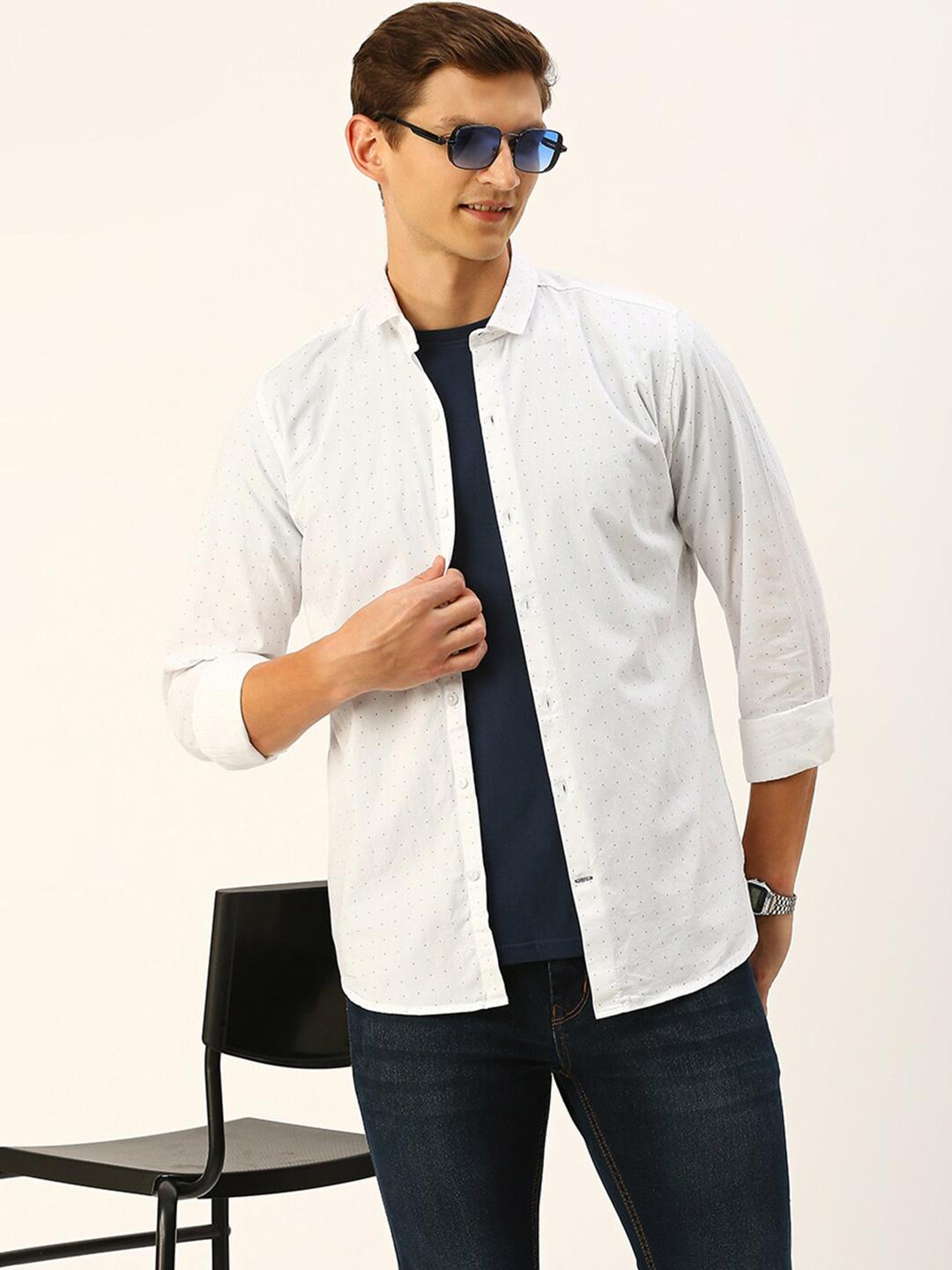 Mast & Harbour Classic Micro Ditsy Printed Cotton Casual Shirt