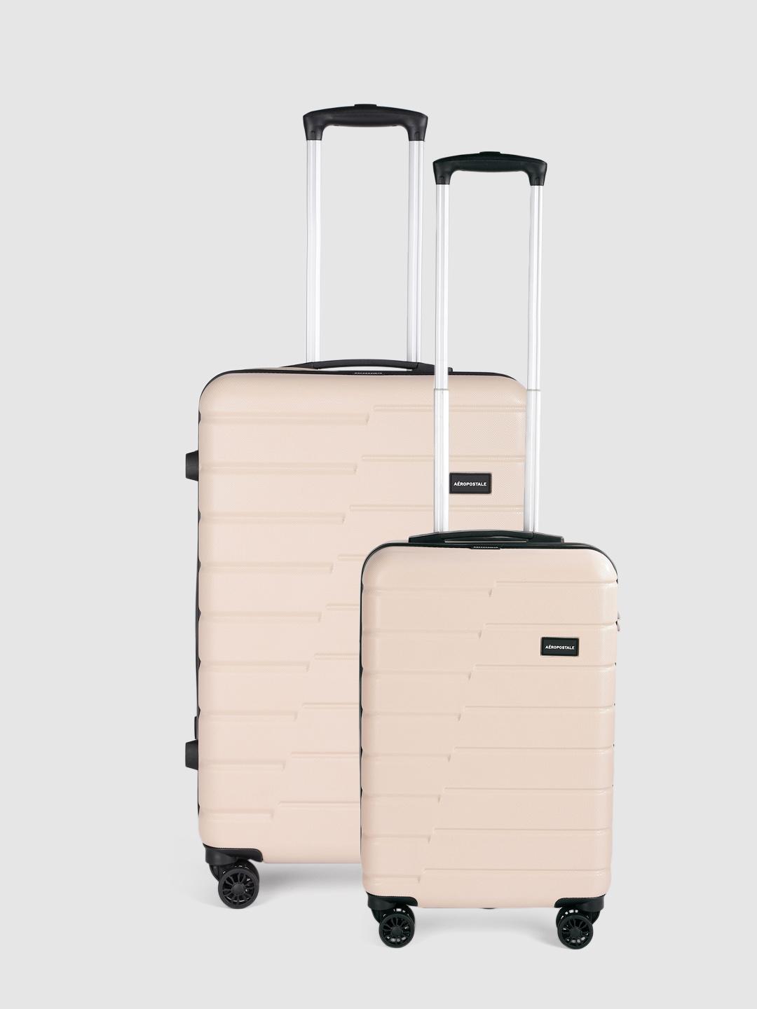 Buy Aeropostale Set Of 2 Textured Trolley Suitcases Cabin & Medium - - Accessories for Unisex