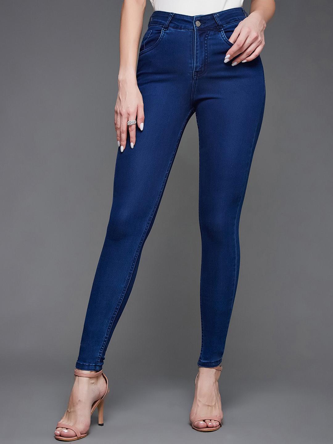 DressBerry Women's Skinny High Rise Clean Look Regular Stretchable Denim Jeans