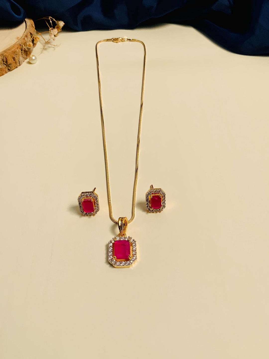 Buy ABDESIGNS Gold Plated CZ Studded Jewellery Set -  - Accessories for Women