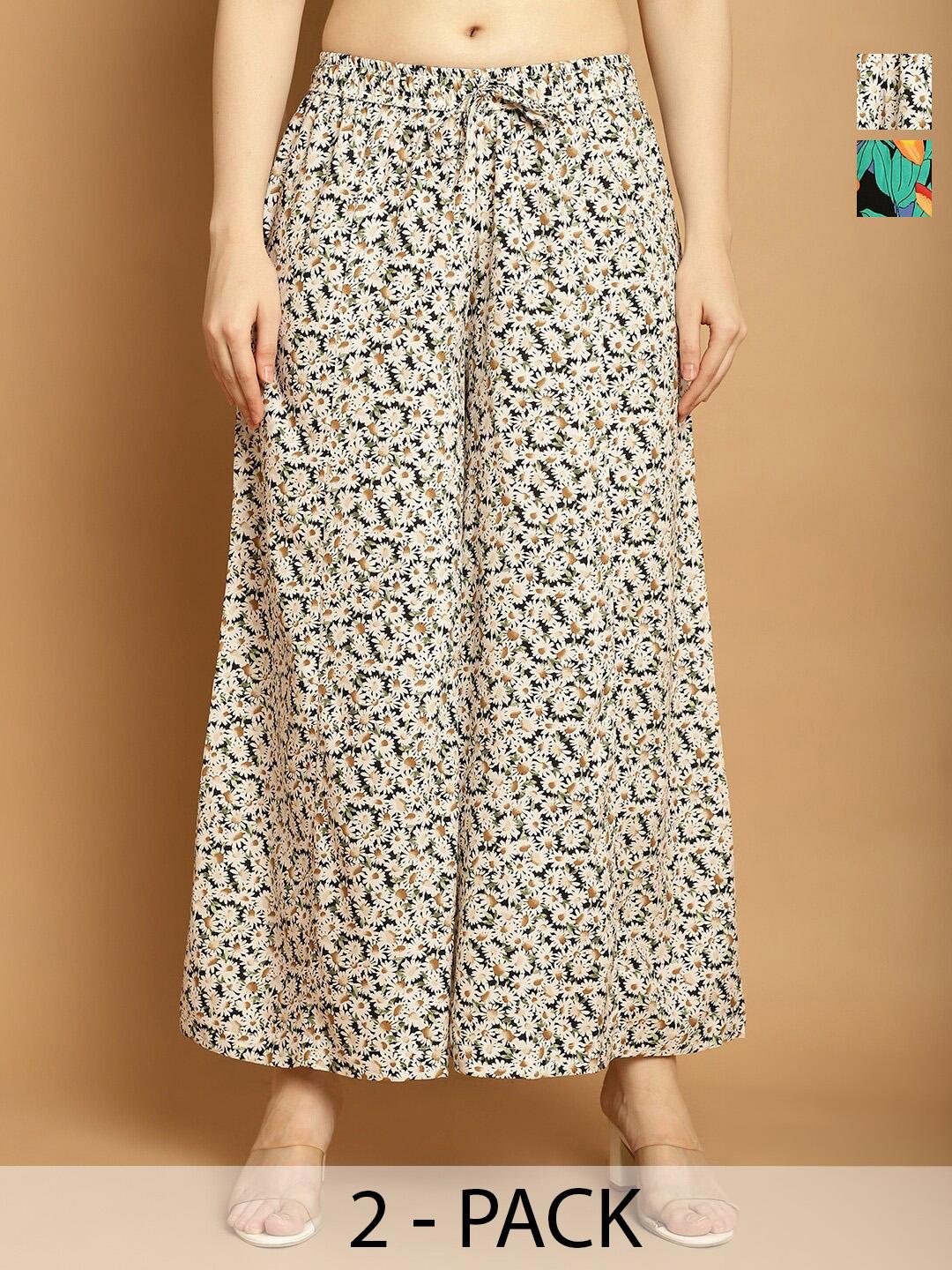 Pink Floral Printed Narrow Palazzos