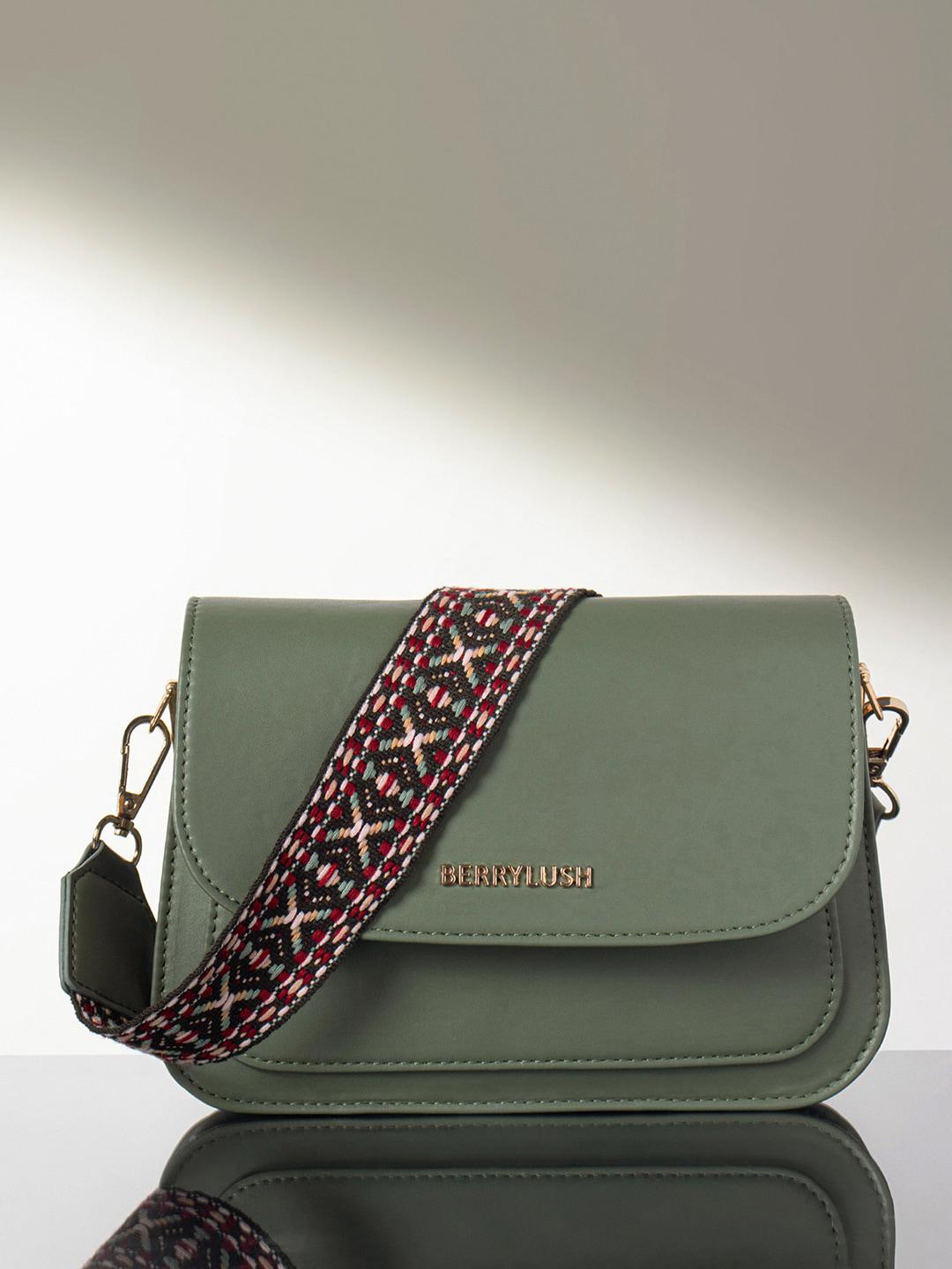 Buy Berrylush Green Structured Sling Bag - - Accessories for Women