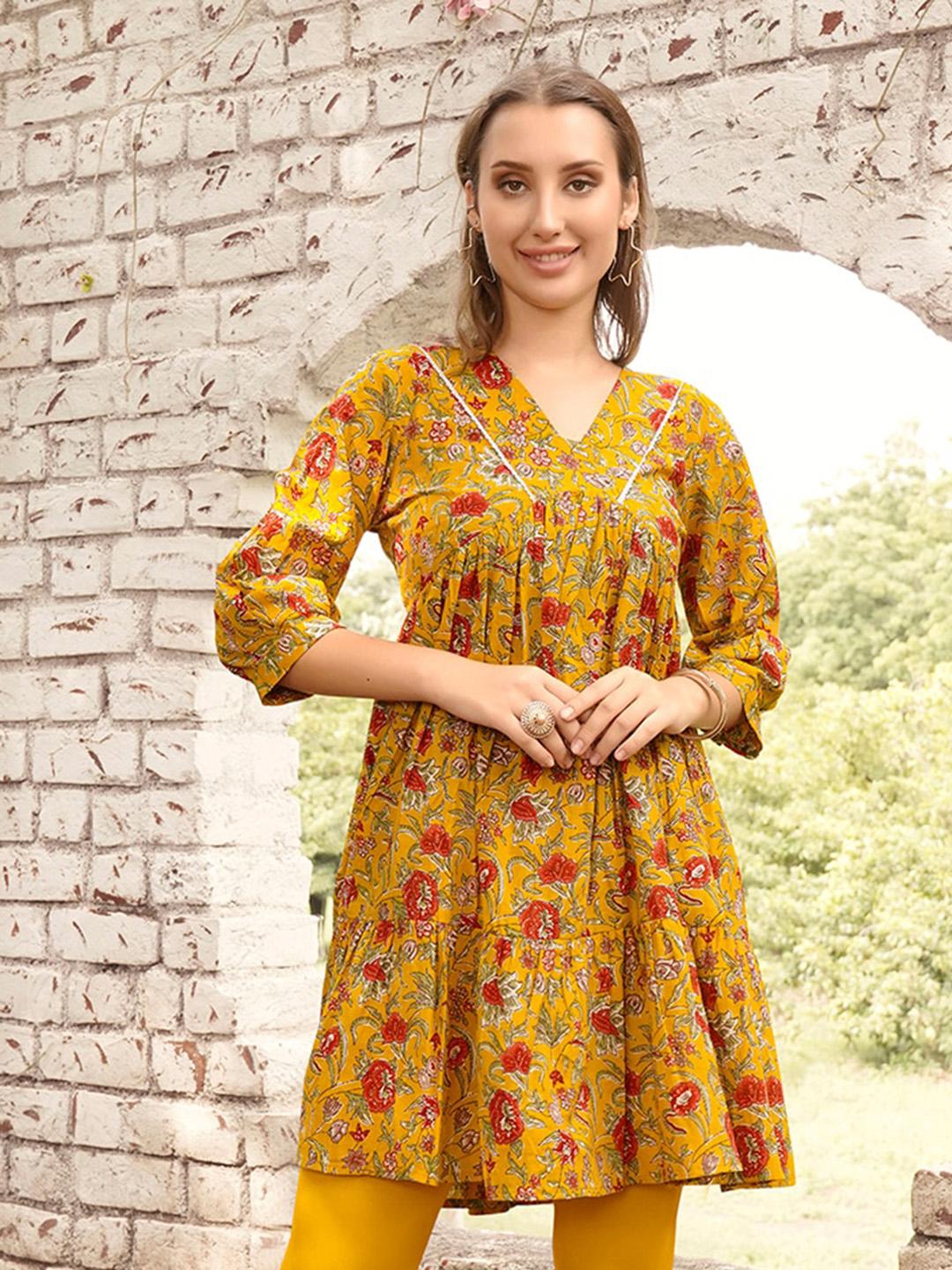 Pure Organic Cotton Frill Short Kurti main image 1