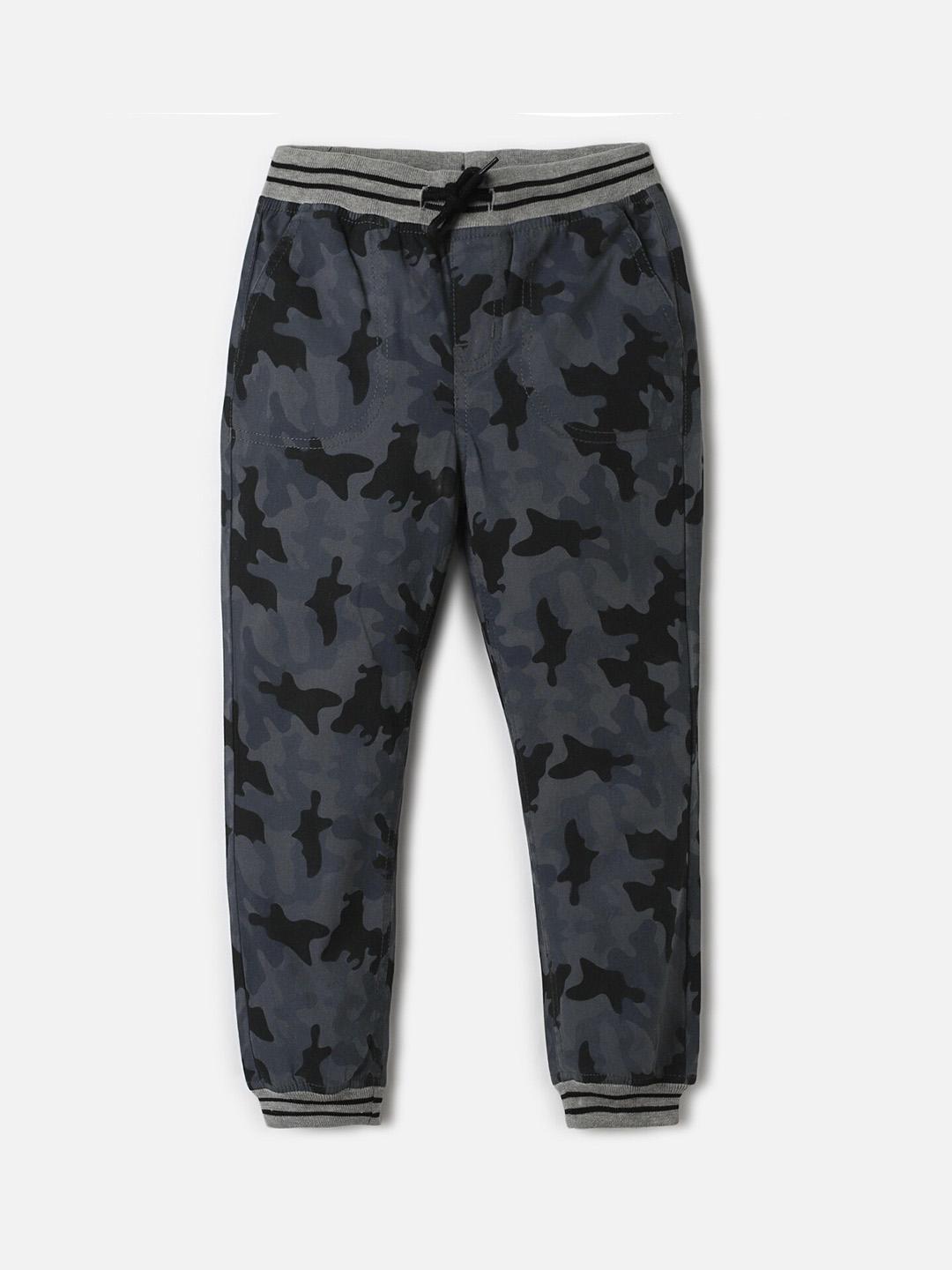 Boys Grey Printed Relaxed Joggers main image 0