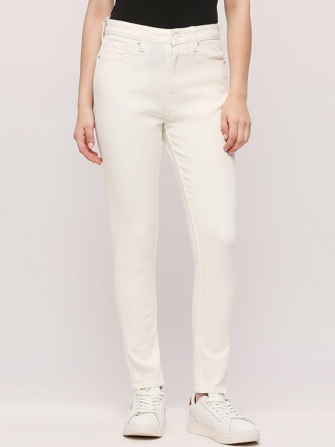 Pepe Jeans Women Skinny Fit High Rise Clean Look Stretchable Jeans