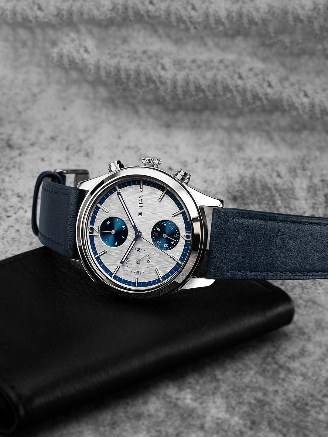Buy Titan Multifunction Analog With White Dial Watch For Men 10026sl03 - - Accessories for Men