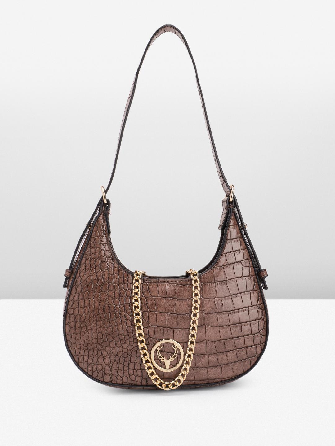 Buy Allen Solly Animal Textured Small Structured Shoulder Bag -  - Accessories for Women