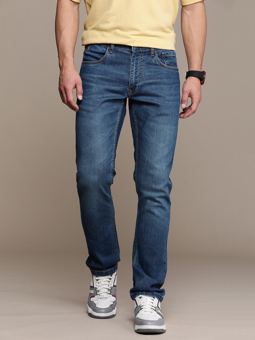 Buy WROGN Men Light Fade Stretchable Jeans - - Apparel for Men