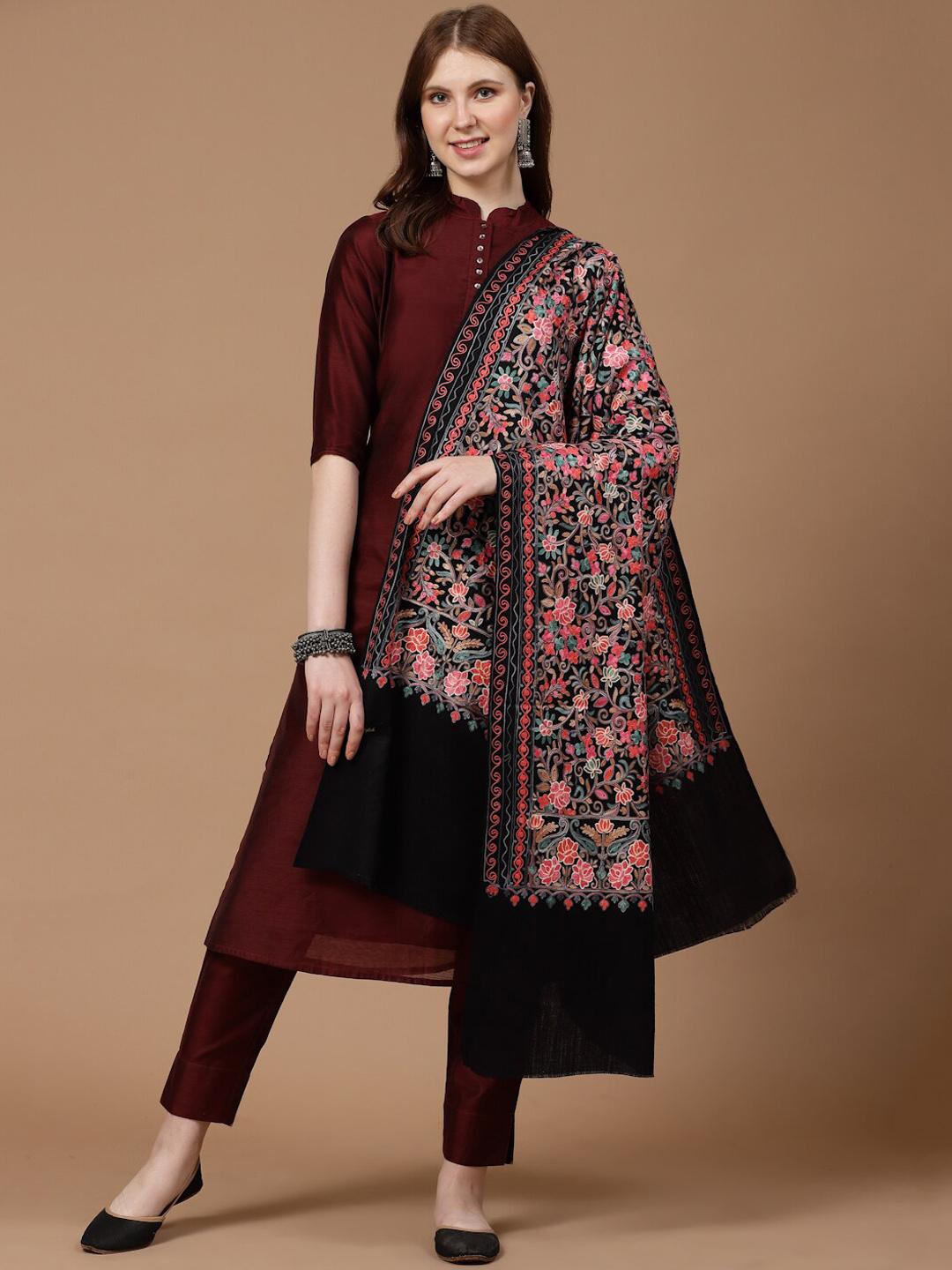 Buy SWI Stylish Floral Embroidered Shawl -  - Apparel for Women