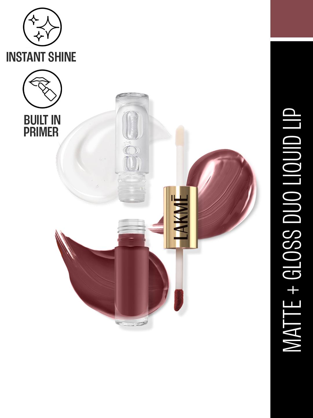 Buy Lakme 9to5 Matte To Glass 2 In 1 Transferproof Liquid Lip Color 7.6ml Beachy Vibe MN01 - - Personal Care for Women