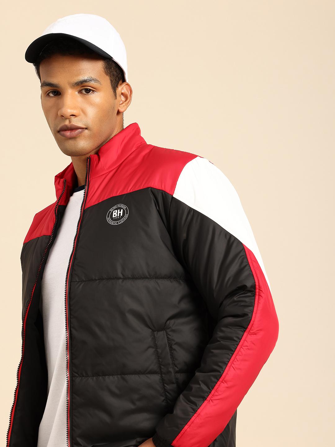 Green Regular Fit Long Sleeves Polyester Men's Jacket by Being Human Clothing