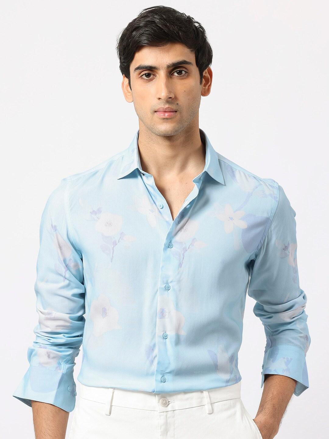 Buy RARE RABBIT Men Hanmer Floral Printed Slim Fit Shirt - Shirts for ...