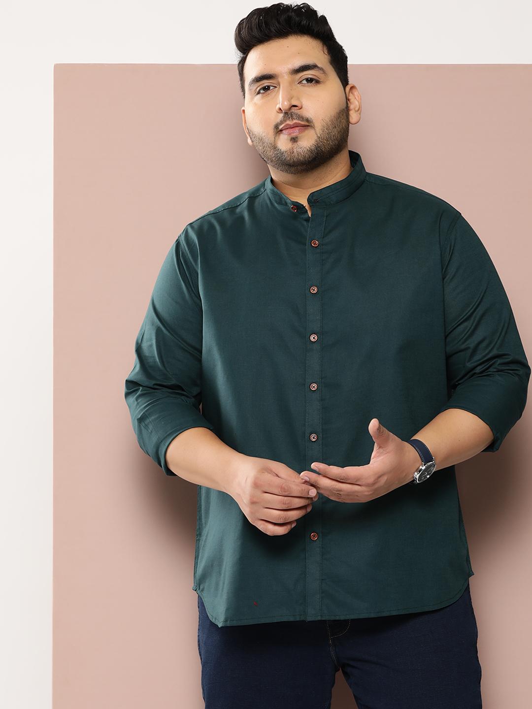 Buy Sztori Men Plus Size Classic Solid Casual Shirt -  - Apparel for Men