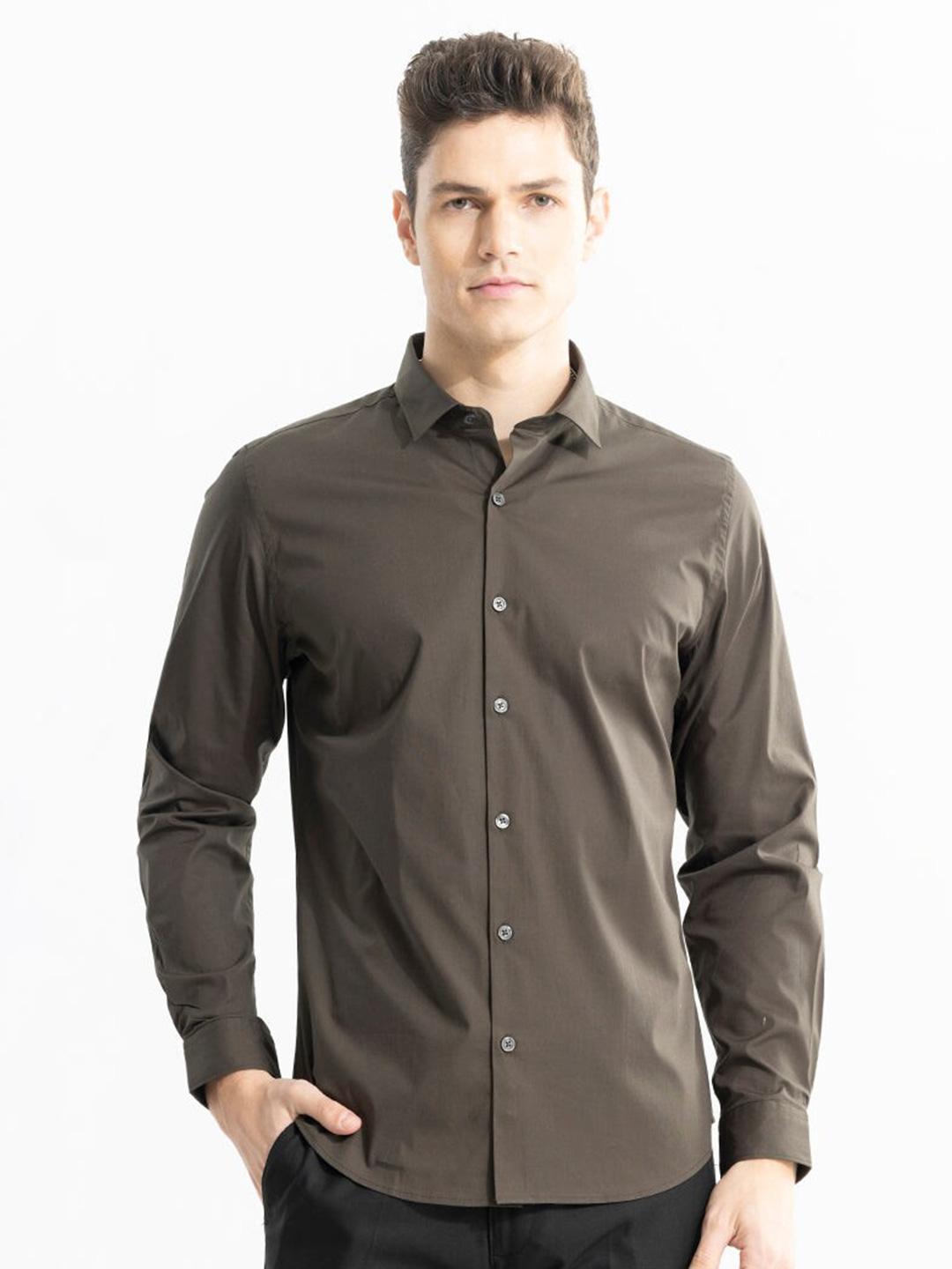 Snitch Classic Slim Fit Pure Cotton Casual Shirt