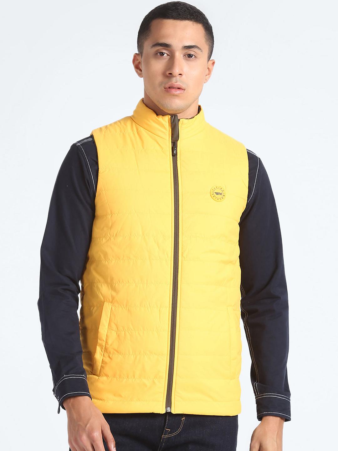 Reversible Flying Machine Buy Flying Machine High Neck Sleeveless Reversible Jacket - Jackets for ...