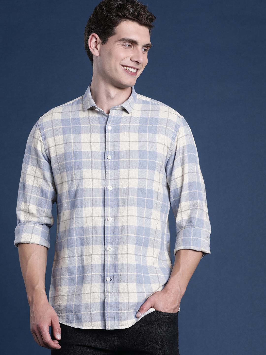 Mast & Harbour Standard Tartan Checked Cotton Casual Shirt