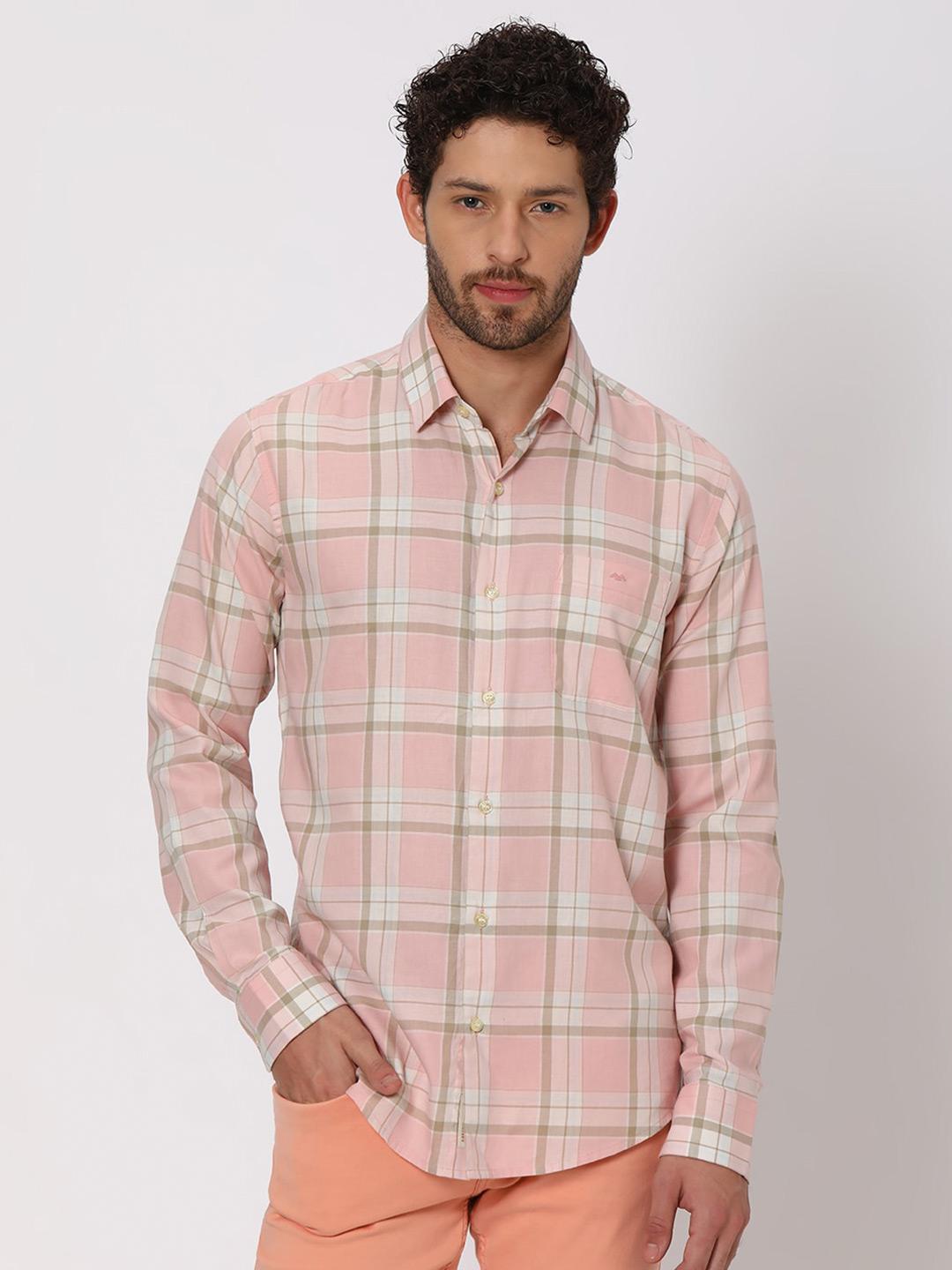 Mufti Checked Slim Fit Classic Cotton Casual Shirt