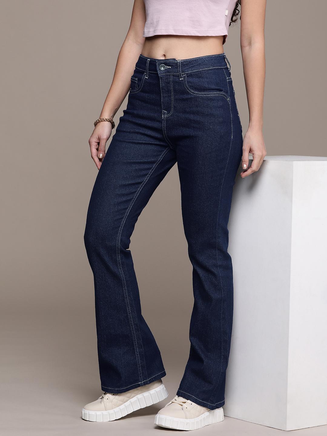 The Roadster Life Co. Women Flared High-Rise Stretchable Jeans