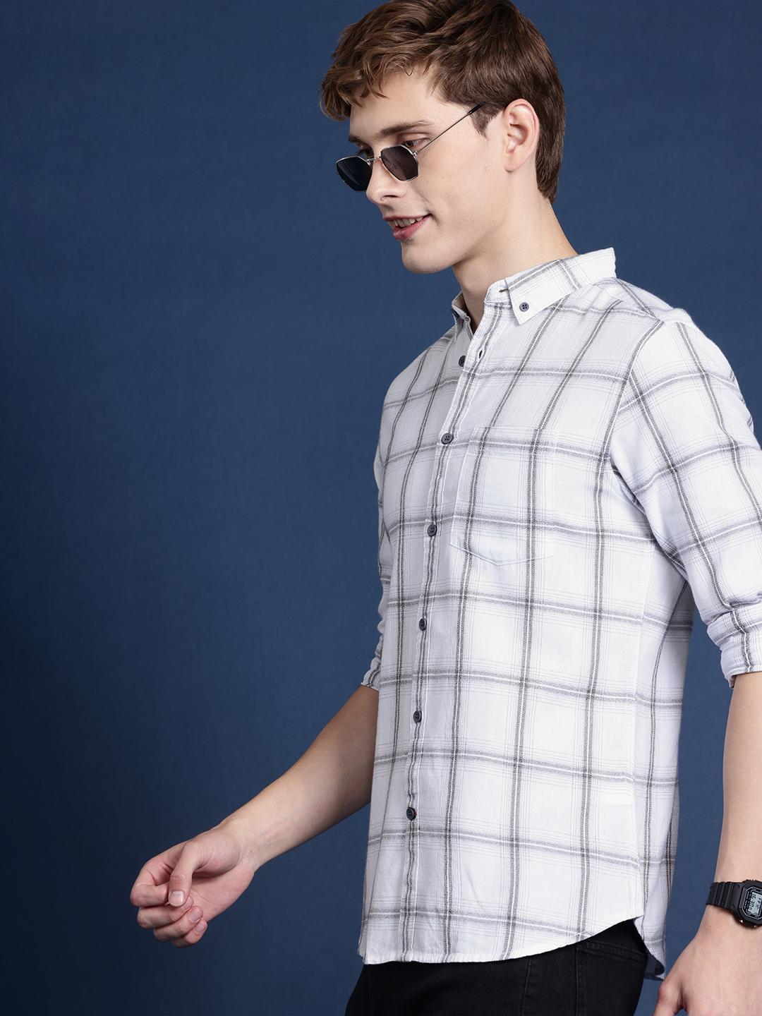 Mast & Harbour Men Slim Fit Checked Casual Shirt