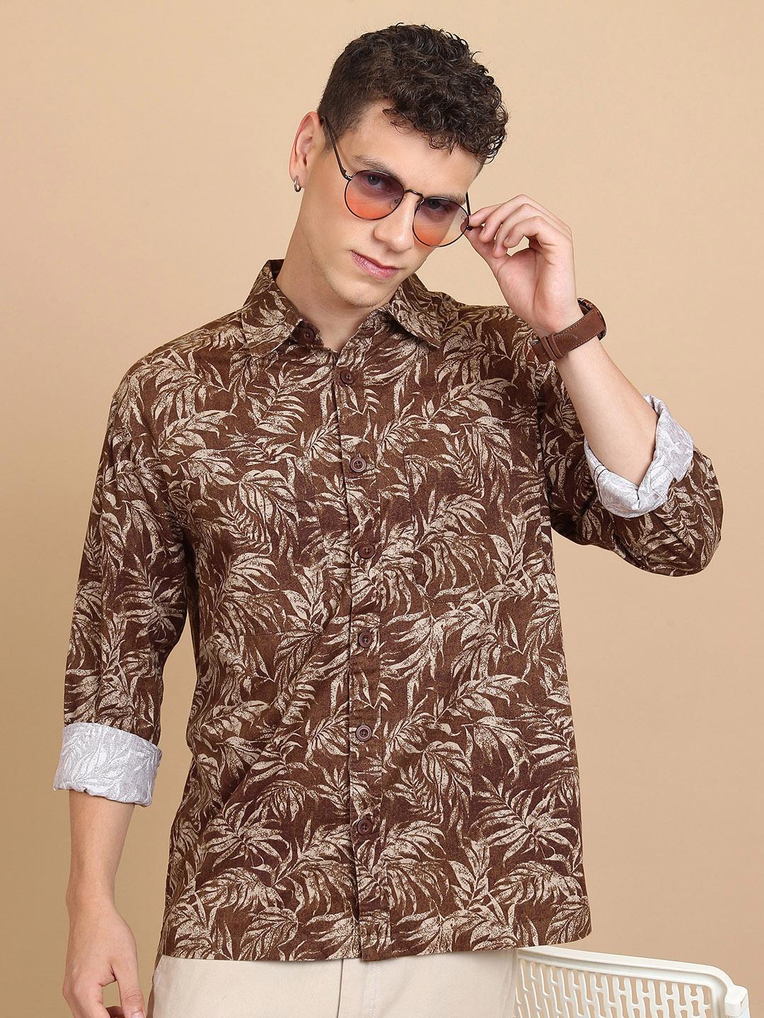 HIGHLANDER Floral Printed Cotton Casual Shirt