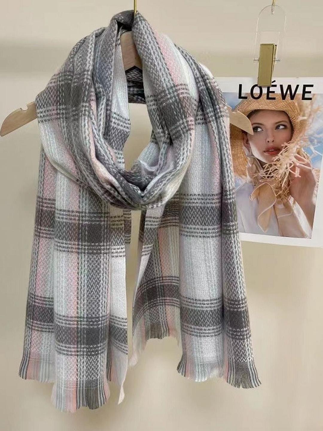 Buy Alexvyan Checked Woolen Winter Stole - - Accessories for Women