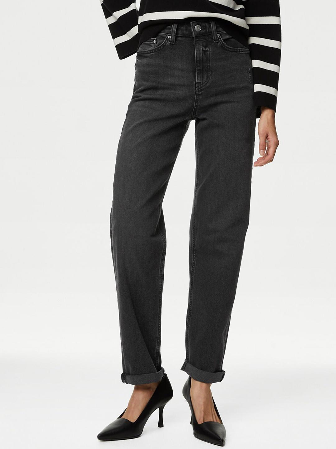 Marks & Spencer Women Boyfriend Fit High Rise Clean Look Jeans