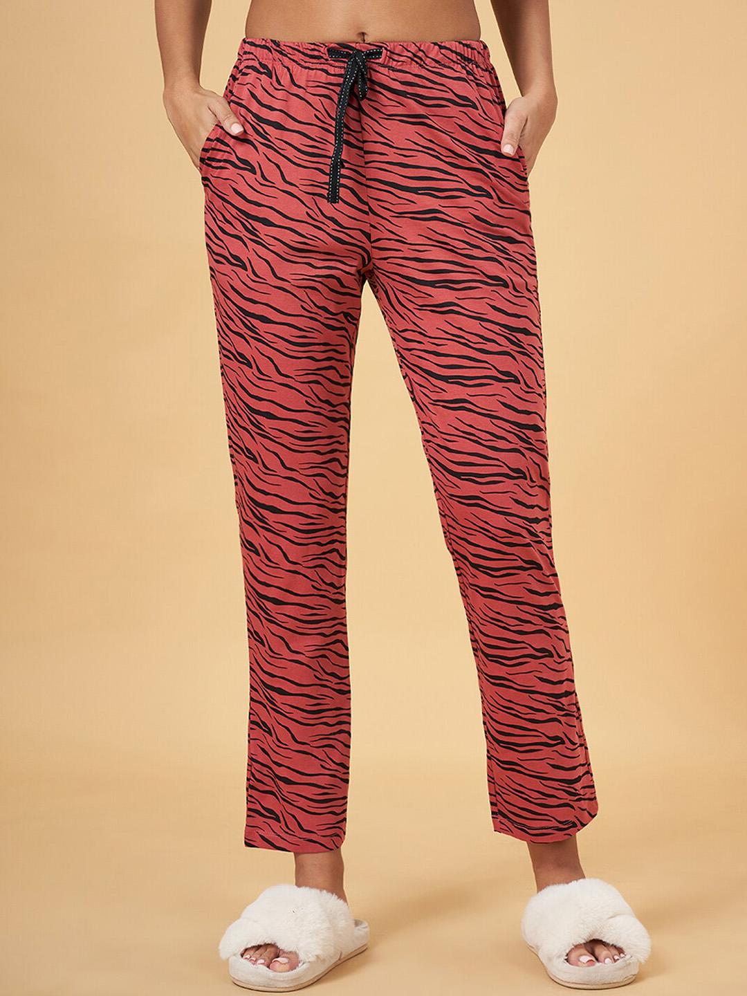 Buy Dreamz By Pantaloons Women High Rise Animal Printed Pure Cotton Lounge Pant -  - Apparel for Women