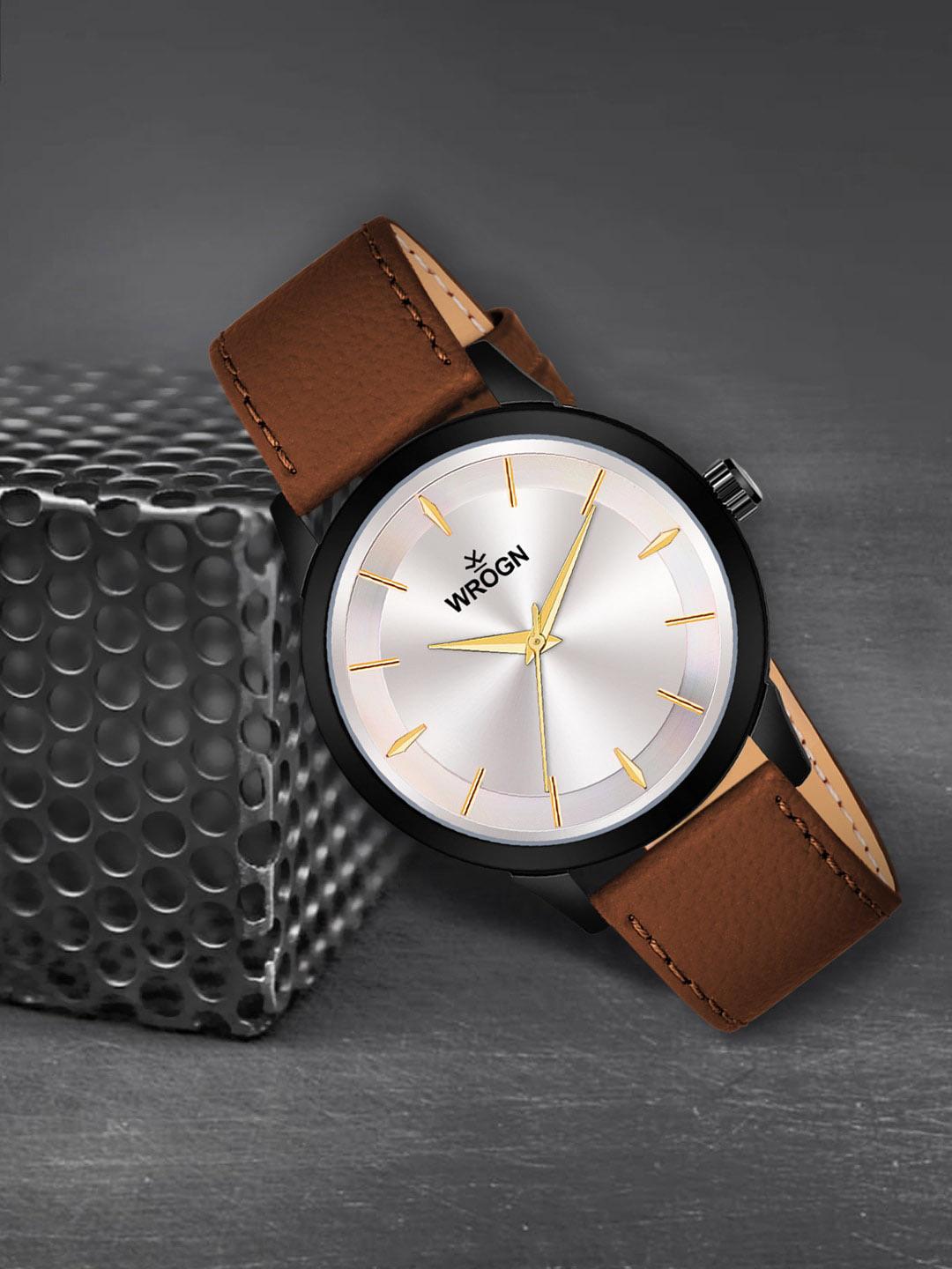 Buy WROGN Men Leather Straps Reset Time Analogue Watch HOBWRG0440 - - Accessories for Men