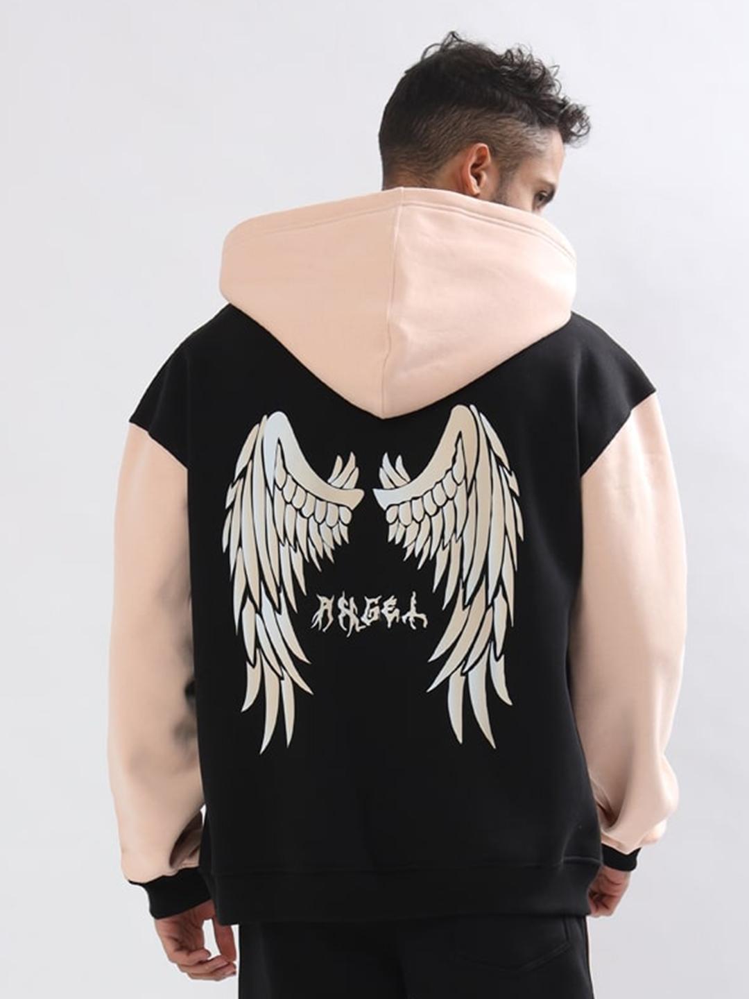 Hooded Sweatshirt For Men Graphic Print With Warm Fleece Pockets Urbann Vibe Comfort Everyday Wear main image 1