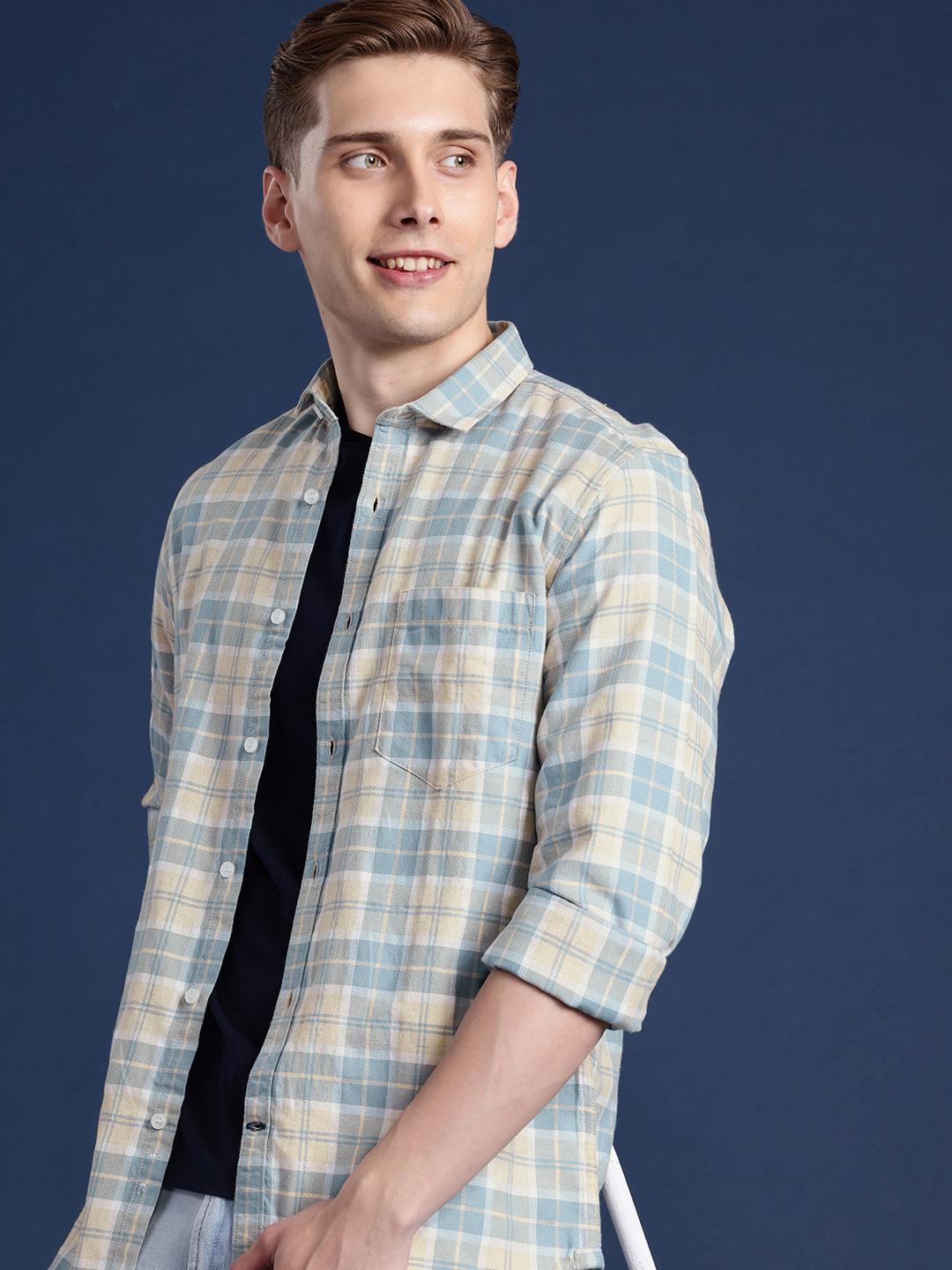 Mast & Harbour Men Standard Checked Cotton Casual Shirt