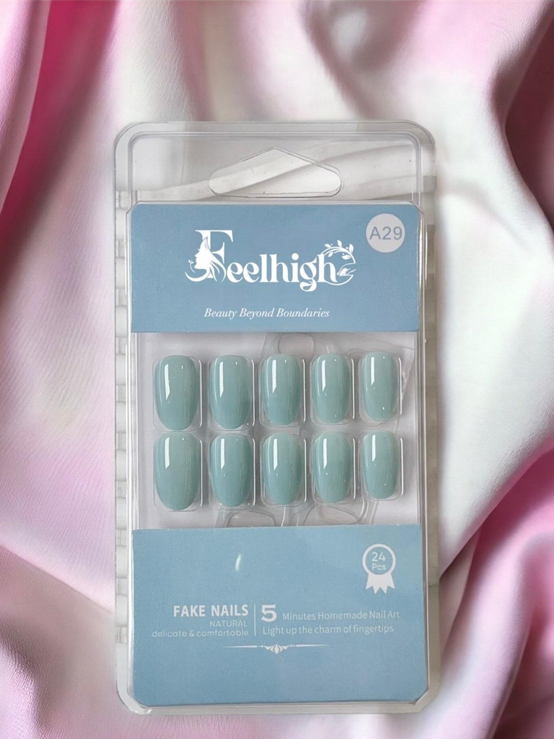 Buy FEELHIGH 24 Pcs Long Lasting Reusable Artificial Fake Nail Set   A29 -  - Personal Care for Women