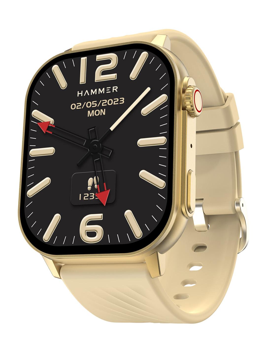 Buy HAMMER Champagne Gold Arctic 2.04 Inch SUPER AMOLED Smart Watch ...