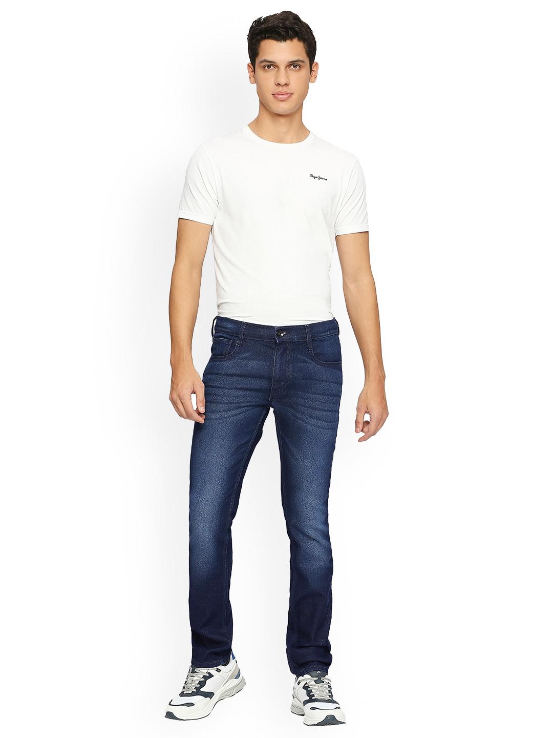 Pepe Jeans Men Mid-Rise Heavy Fade Slim Fit Stretchable Jeans