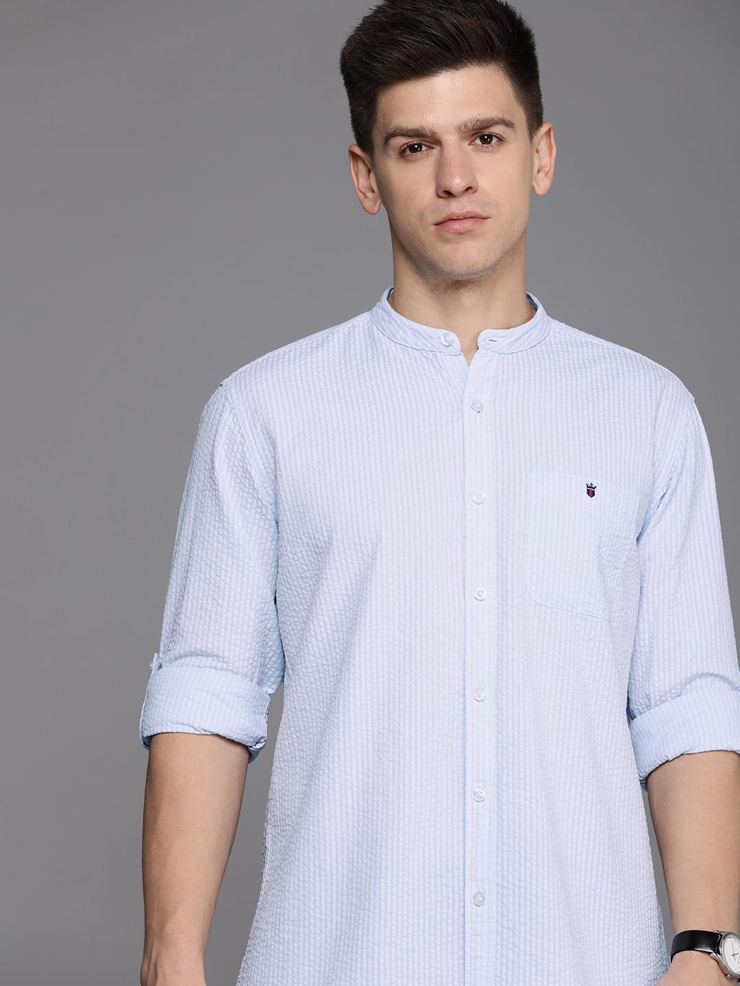 Louis Philippe Jeans Men Slim Fit Pure Cotton Striped Casual Shirt