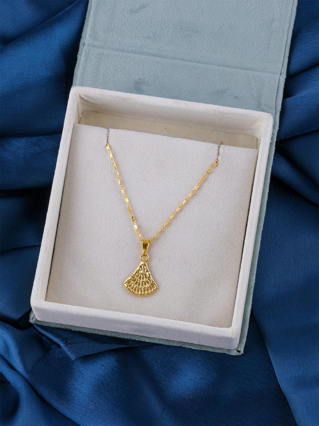 Triangular Mini Chain Buy DressBerry Gold Plated Triangular Pendant With Chain - Necklace And ...