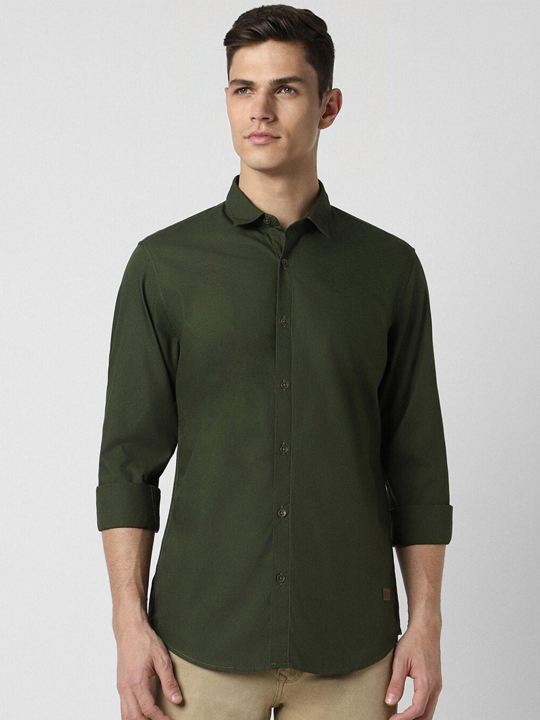 Peter England Casuals Slim Fit Pure Cotton Casual Shirt
