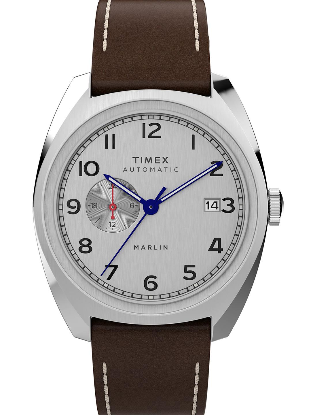 Buy Timex Marlin Round 21mm Silver Dial Mechanical Automatic Men Watch TW2V62000U9 - - Accessories for Men