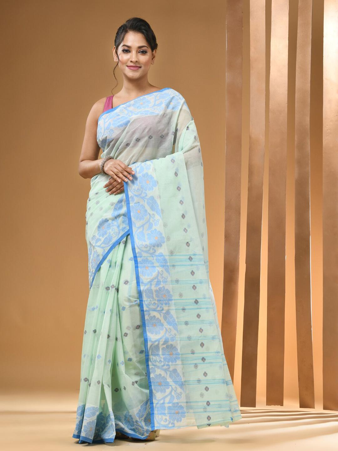 Buy Arhi Ethnic Woven Design Pure Cotton Taant Saree - Sarees for Women ...