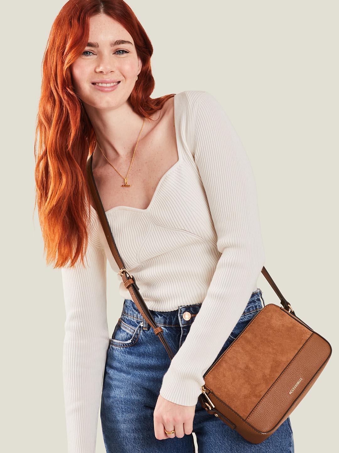 Buy Accessorize Women Suedette Classic Cross Body Bag - - Accessories for Women