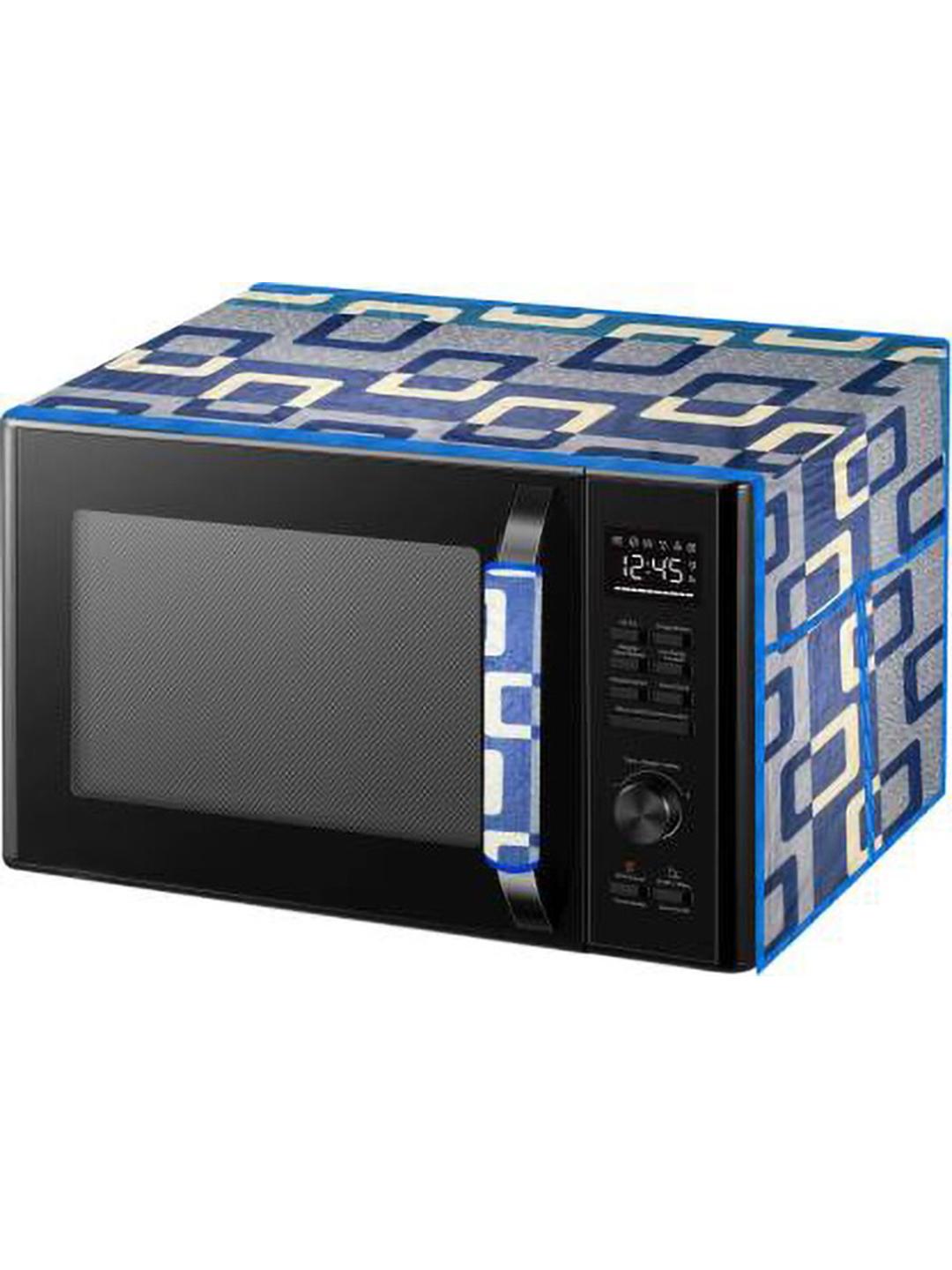 Buy Dakshya Industries Grey & Blue Geometric Printed Microwave Oven Cover -  - Home for Unisex