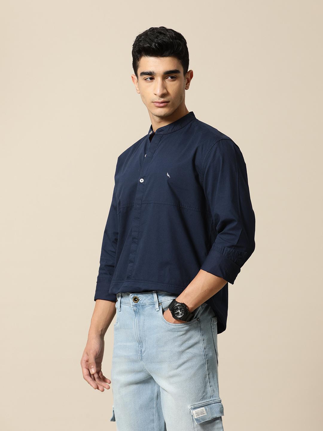 Mr Bowerbird Men Premium Solid Casual Shirt
